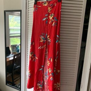 Express Ankle Length Tropical Skirt